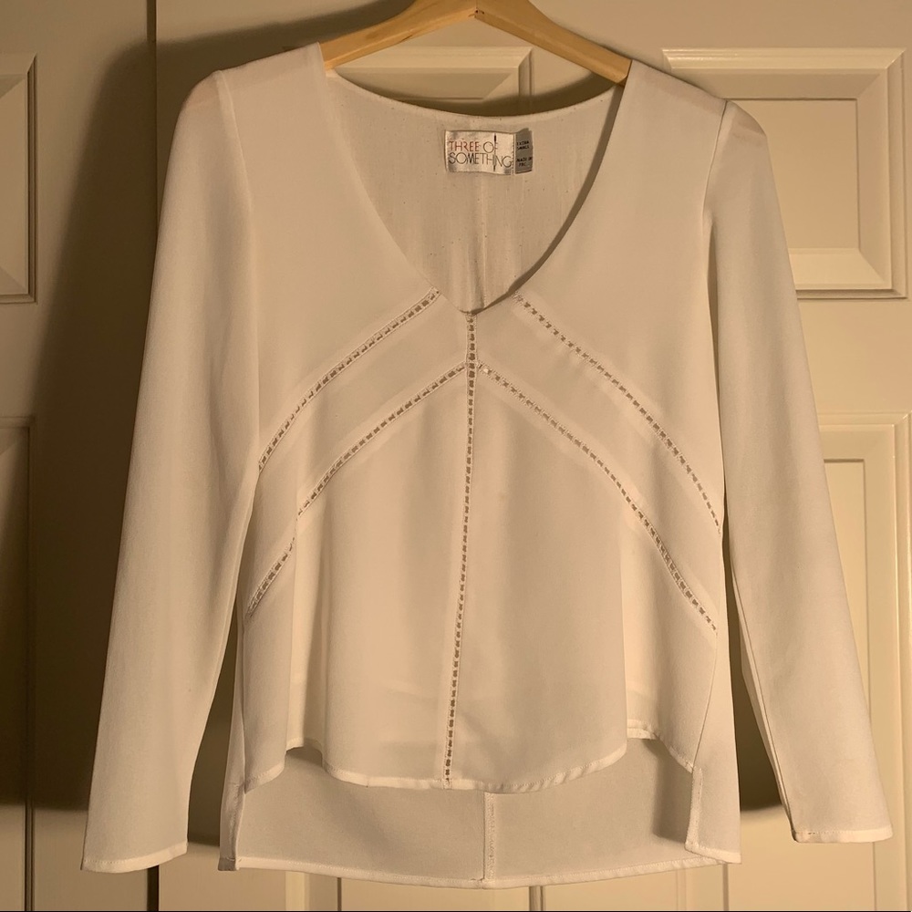 Three Of Something White Blouse
